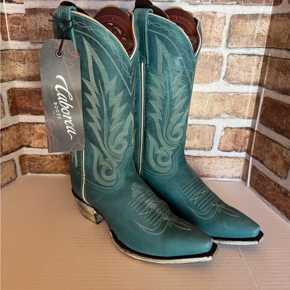 LIBERTY Black Shoes - LIBERTY Black Teal Heeled Boots